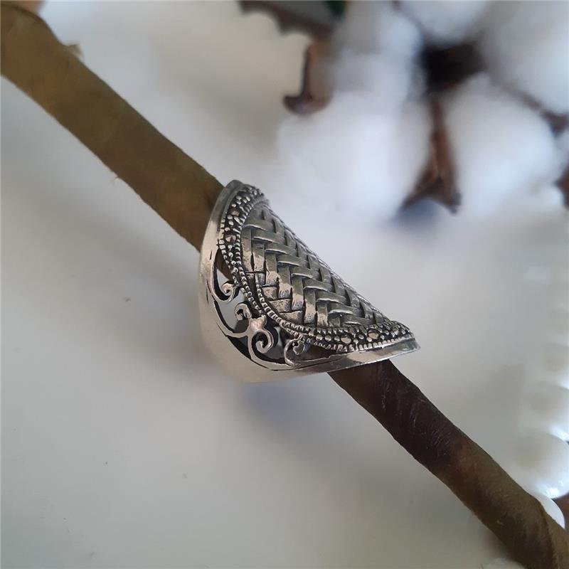 ANEL PRATA 925 BOHO TRANÇADO OVAL