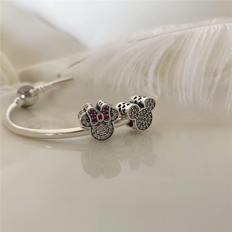 BERLOQUE PRATA 925 MURANO MICKEY COM PEDRA