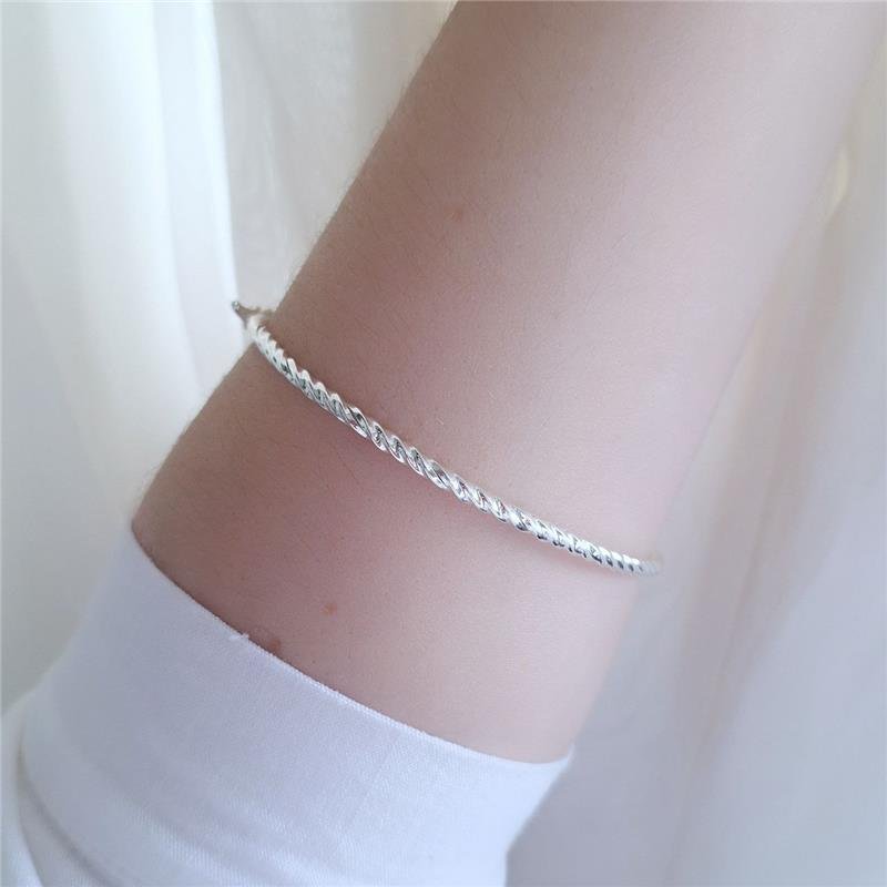 BRACELETE PRATA 925 TORCIDO CORDA