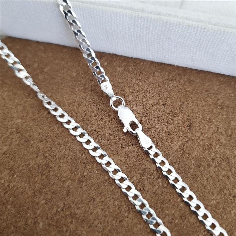 CORRENTE PRATA 925 MASCULINA ELOS GROUMETT 1X1 3MM