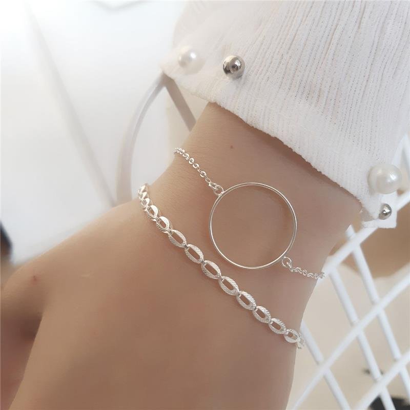 PULSEIRA PRATA 925 GEOMÉTRICA REDONDO