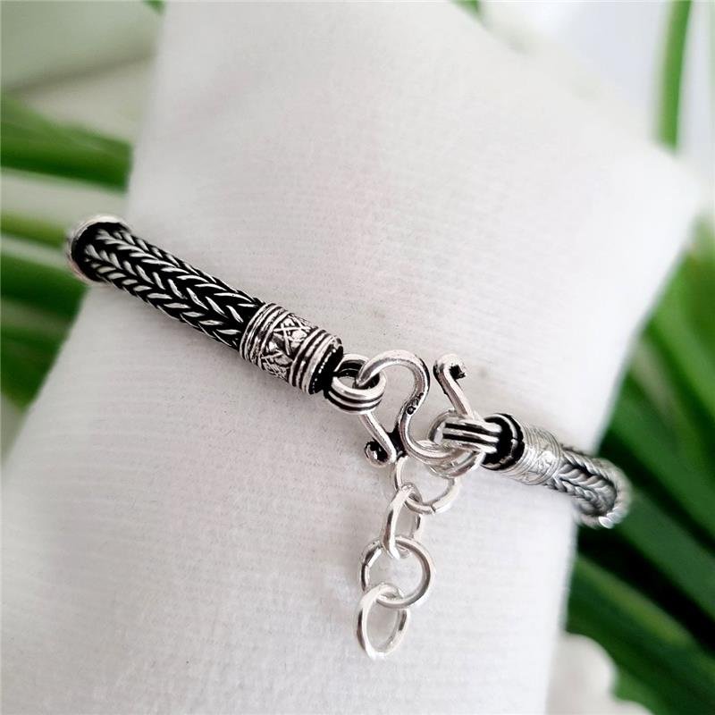 PULSEIRA PRATA 925 PEKUN CORDA COM LOSANGOS
