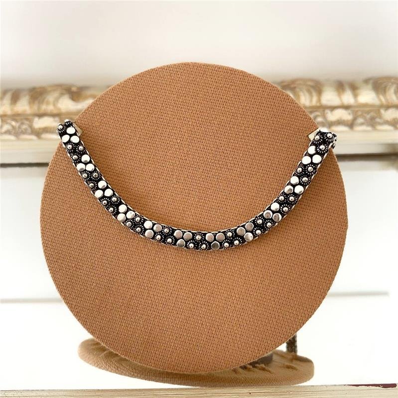 PULSEIRA PRATA 925 PEKUN FLORZINHA E BOLINHAS